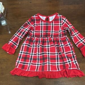 Plaid Red Kids Formal Dress
